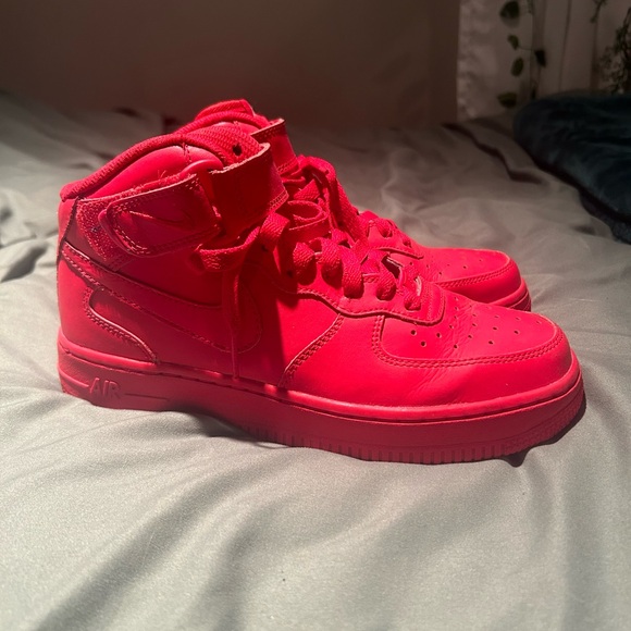 Custom Fire Red Nikes - Picture 3 of 4